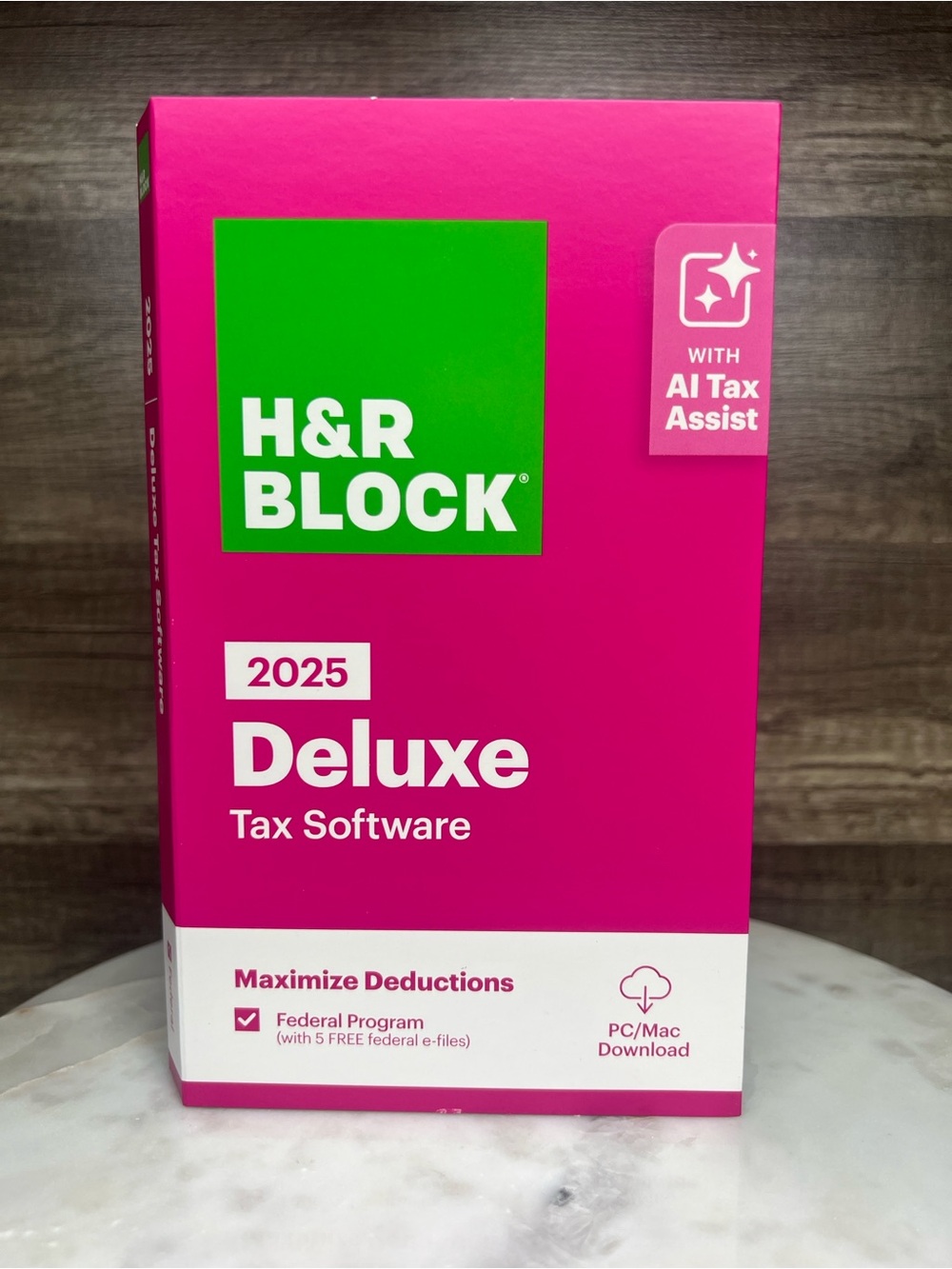 H&R Block Tax Software Deluxe 2025 PC/Mac NO STATE - Key Card Inside NEW